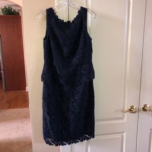 Talbots Navy Blue Lace Dress Size 6